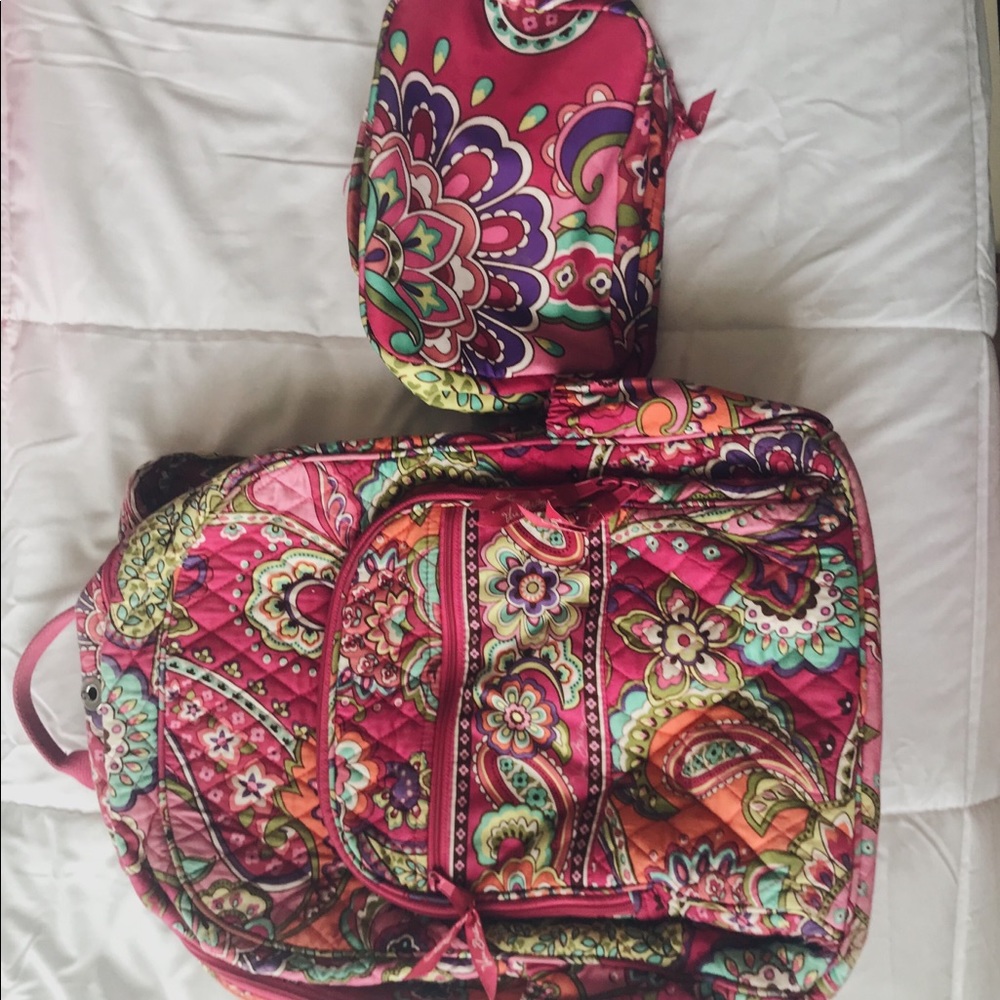 Vera Bradley Backpack AND Lunchbox SET